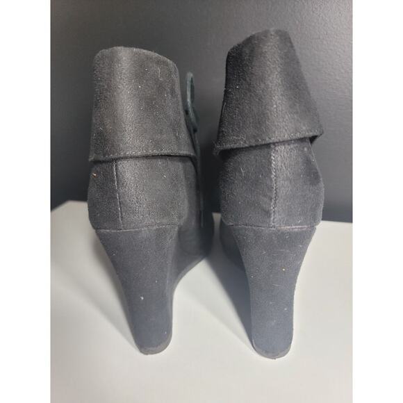 Black Boot Ankle Bootie Heel Shoes Womens Size 10 - Picture 5 of 6